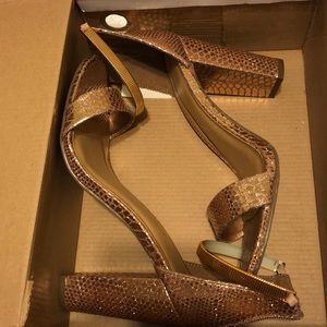 Ladies rose gold heels